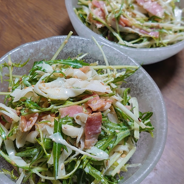 水菜と大根のベーコンサラダ レシピ 作り方 By あーじぇー 楽天レシピ 水菜と大根のベーコンサラダ レシピ 作り方 By あーじぇー 楽天レシピ